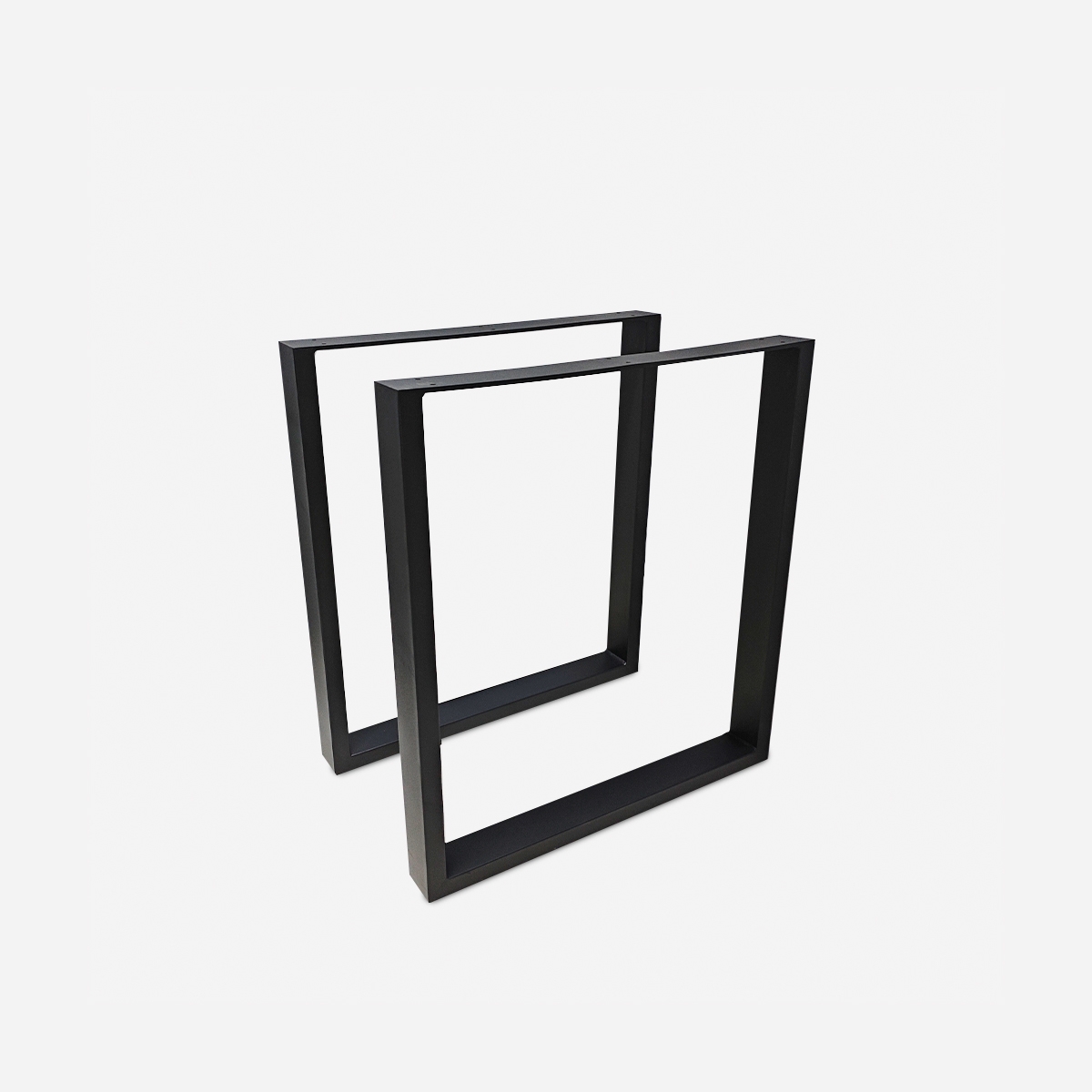 Juego de 2 patas rectangulares para mesa 65x71 cm metal negro industrial Quill Promoción