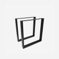 Juego de 2 patas rectangulares para mesa 65x71 cm metal negro industrial Quill Promoción