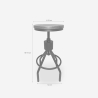 Taburete de bar industrial de madera y metal ajustable con tornillo de rosca Skiv Oferta