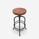 Taburete de bar vintage industrial ajustable con reposapiés Klom Venta