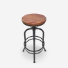 Taburete de bar vintage industrial ajustable con reposapiés Klom Venta