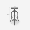 Taburete de bar vintage industrial ajustable con reposapiés Klom Oferta