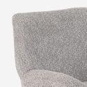 Sillón giratorio elegante de tela bouclé para sala salón y despacho Lehm Oferta