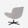 Sillón giratorio elegante de tela bouclé para sala salón y despacho Lehm Descueto