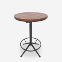Mesa alta vintage industrial redonda ajustable para bar cocina Girus Venta