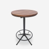 Mesa alta vintage industrial redonda ajustable para bar cocina Girus Venta