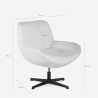 Sillón giratorio elegante de tela bouclé para sala salón y despacho Lehm 