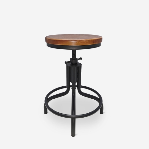 Taburete para barra de cocina de estilo industrial y ajustable con tornillo de rosca Skape Promoción