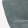 Sillón moderno giratorio para salón y despacho de tela bouclé Konn Oferta