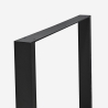 Juego de 2 patas rectangulares para mesa 65x71 cm metal negro industrial Quill Venta