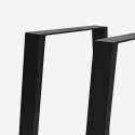Juego de 2 patas de mesa de metal negro en forma trapezoidal Flare Venta