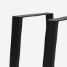 Juego de 2 patas de mesa de metal negro en forma trapezoidal Flare Venta