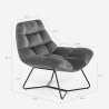 Sillón de salón moderno de terciopelo de diseño Karu Coste
