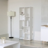 Librería estantería de diseño moderno para salón o despacho color blanco de madera Kajes Venta