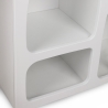 Consola de entrada moderna blanca con compartimentos curvados 120x37cm Liva Elección