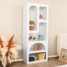 Estantería blanca moderna de diseño para pared con 5 compartimentos H150cm Venus Rebajas