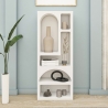 Estantería blanca moderna de diseño para pared con 5 compartimentos H150cm Venus Descueto