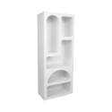Estantería blanca moderna de diseño para pared con 5 compartimentos H150cm Venus Venta