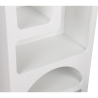 Estantería blanca moderna de diseño para pared con 5 compartimentos H150cm Venus Stock