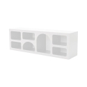 Mueble bajo para TV de diseño 160x40 cm con 7 compartimentos blanco Lorin Catálogo