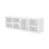 Mueble bajo para TV de diseño 160x40 cm con 7 compartimentos blanco Lorin Catálogo
