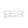 Mueble bajo para TV de diseño 160x40 cm con 7 compartimentos blanco Lorin Stock