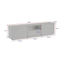 Mueble para TV de pie con 3 puertas abatibles 160x29cm Vanguard 
