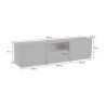 Mueble para TV de pie con 3 puertas abatibles 160x29cm Vanguard 