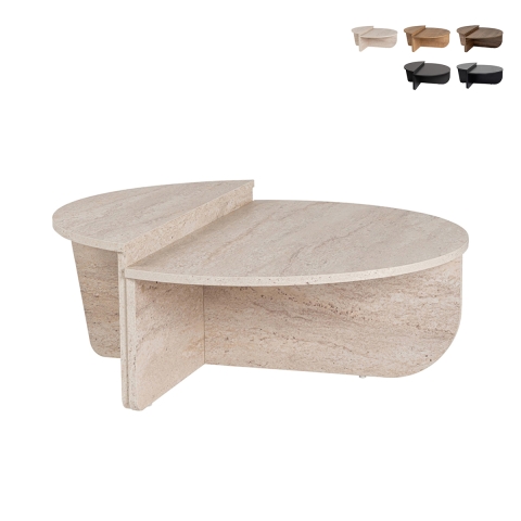 Mesa de centro de diseño asimétrico 90x60cm Orion Promoción