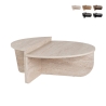 Mesa de centro de diseño asimétrico 90x60cm Orion Promoción