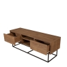 Mueble de TV industrial moderno 140x40x50cm en madera y metal Rodez Venta