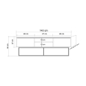 Mueble de TV industrial moderno 140x40x50cm en madera y metal Rodez Descueto