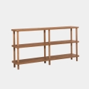 Consola librería para salón y entrada 150x35x75cm en madera natural Raca Venta