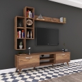 Mueble de pared para TV con estante y compartimentos abiertos 180x35cm Mary Promoción