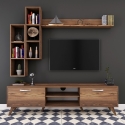 Mueble de pared para TV con estante y compartimentos abiertos 180x35cm Mary Rebajas