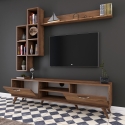 Mueble de pared para TV con estante y compartimentos abiertos 180x35cm Mary Descueto