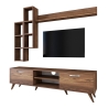 Mueble de pared para TV con estante y compartimentos abiertos 180x35cm Mary Stock
