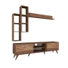 Mueble de pared para TV con estante y compartimentos abiertos 180x35cm Mary Modelo