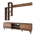 Mueble de pared para TV con estante y compartimentos abiertos 180x35cm Mary Características