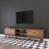 Mueble para TV Mobile con 2 puertas abatibles y 2 estantes de madera color nogal Walnut Oferta