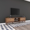 Mueble para TV Mobile con 2 puertas abatibles y 2 estantes de madera color nogal Walnut Rebajas