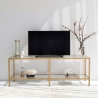 Mueble para TV moderno de metal y vidrio 130 cm Goldy Venta