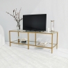 Mueble para TV moderno de metal y vidrio 130 cm Goldy Catálogo