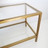 Mueble para TV moderno de metal y vidrio 130 cm Goldy Stock
