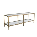 Mueble para TV moderno de metal y vidrio 130 cm Goldy Elección