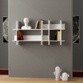 Estante de pared de diseño 150x70 cm en madera blanca Beads Promoción