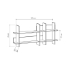 Estante de pared de diseño 150x70 cm en madera blanca Beads Oferta