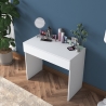Consola móvil de maquillaje blanca con cajón de 8 compartimentos Uppy Oferta