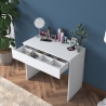 Consola móvil de maquillaje blanca con cajón de 8 compartimentos Uppy Descueto