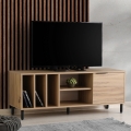 Mueble moderno para TV de 140 cm en madera con puerta y 5 compartimentos Bodegas Promoción